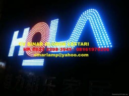 Lampu LED Display Huruf Timbul RGB Full Color